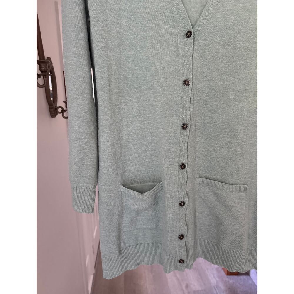 Maurices | Teal Button Up Cardigan Sweater Large Lightweight Casual - Picture 3 of 6